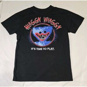 Men's Medium Mob Entertainment T-shirt Black Huggy Wuggy It's Time To Play